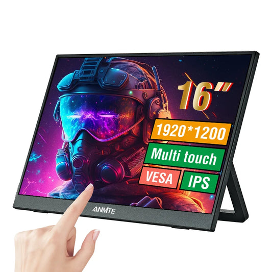 Anmite Portable Touch Monitor HDR IPS Type C HDMI Display