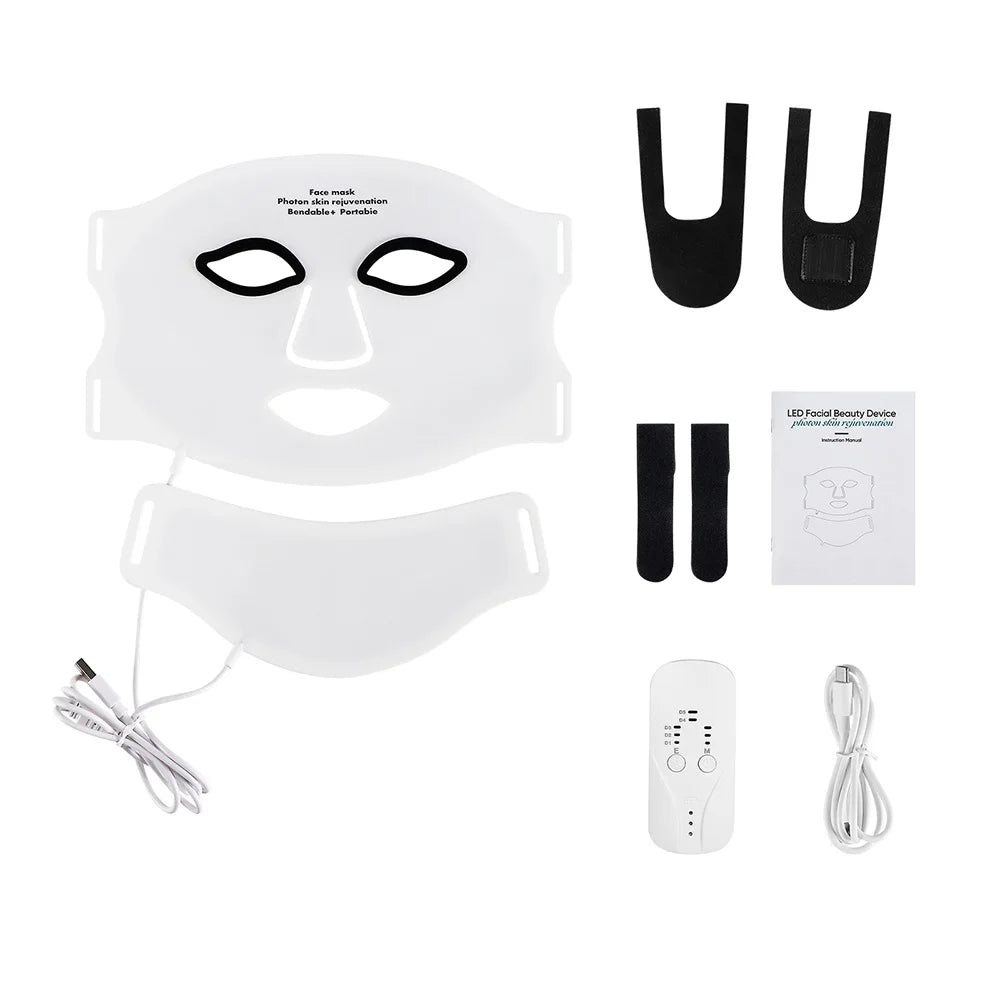 Iebilif Silicone LED Mask With Photon Therapy For Skin Rejuvenation
