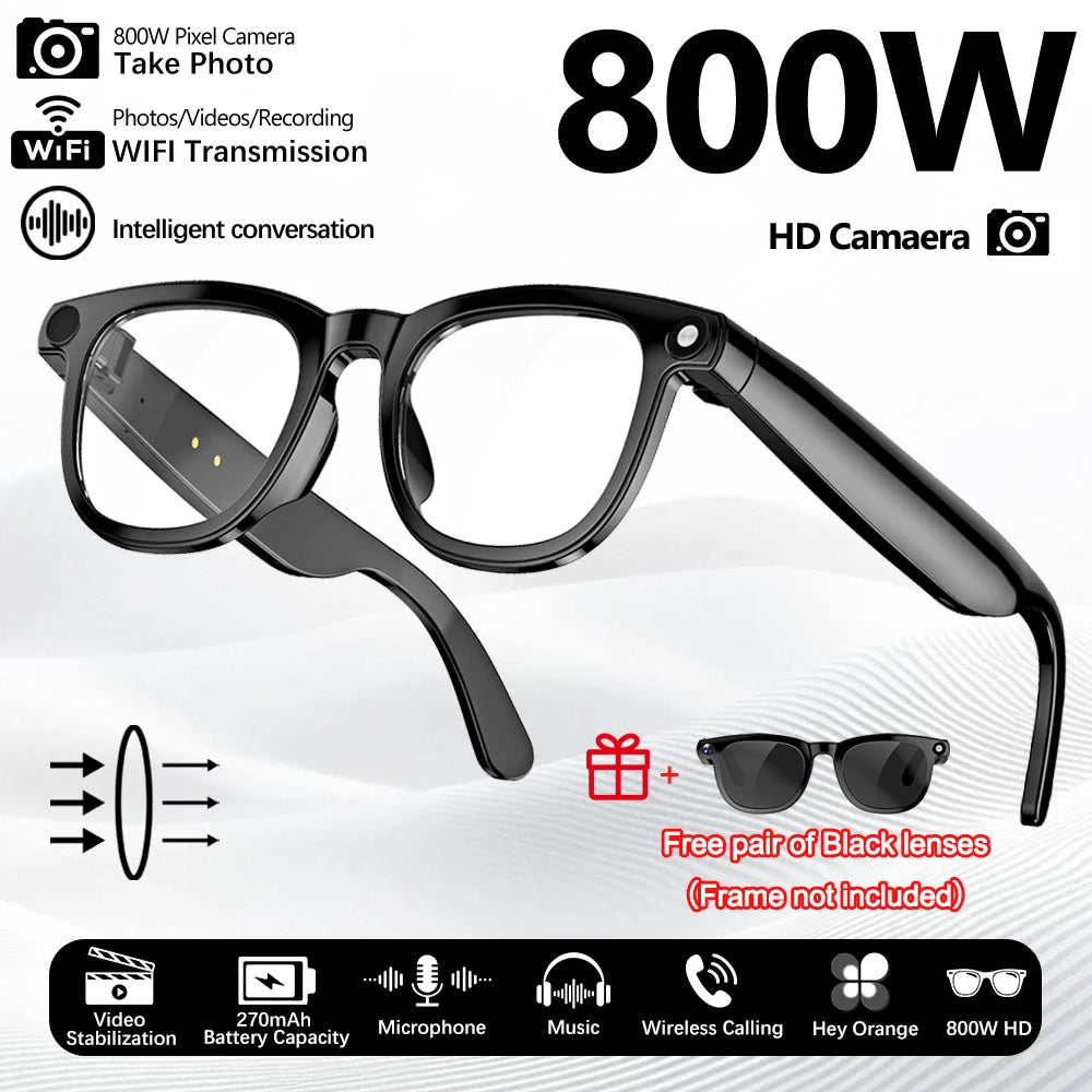 2026 New Al Smart Glasses 800W HD Camera Photo Video Recording Translation Al Image Recognition Al Conversation Smart Glasses