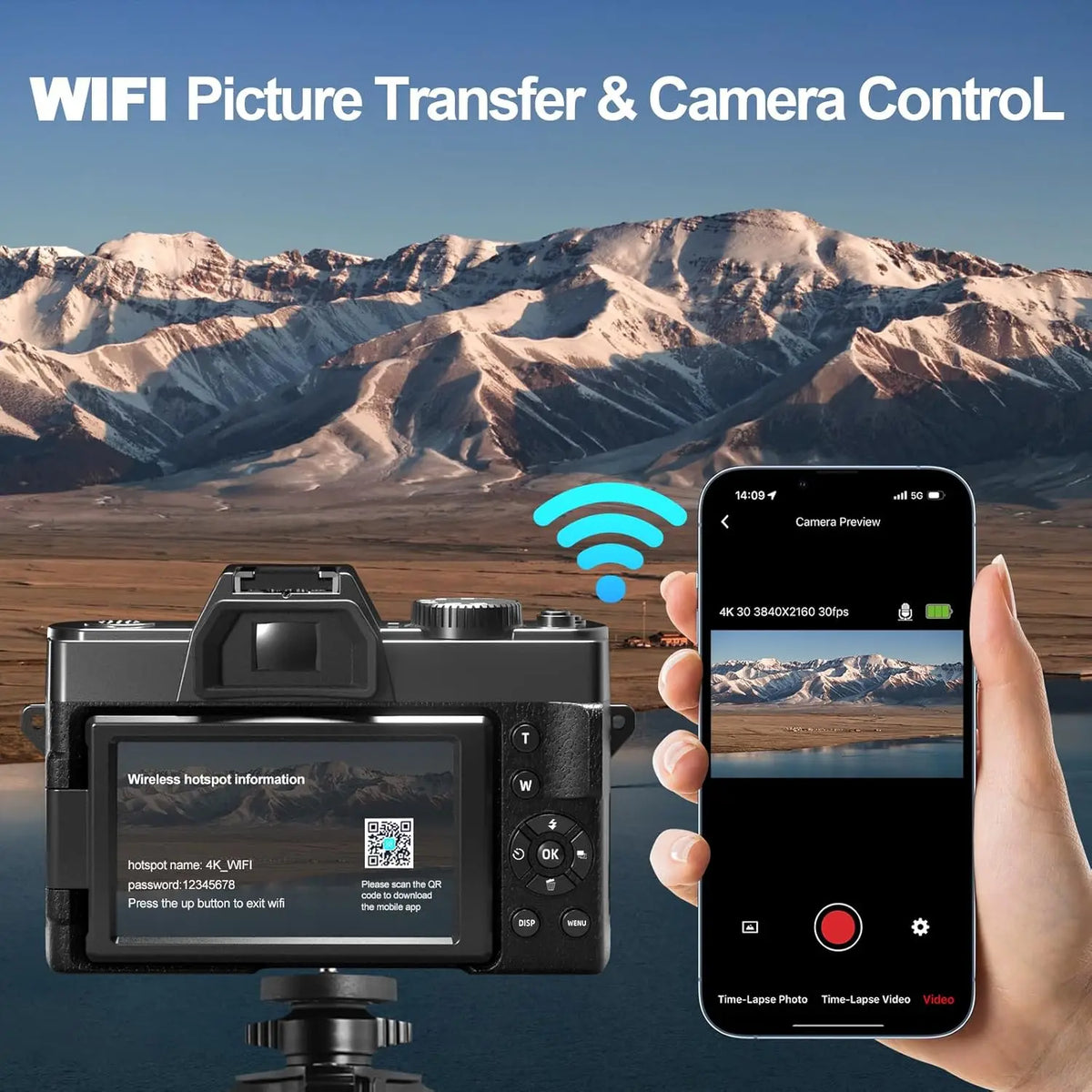 NBD 4K Digital Camera 48MP With 16X Zoom Flip Screen