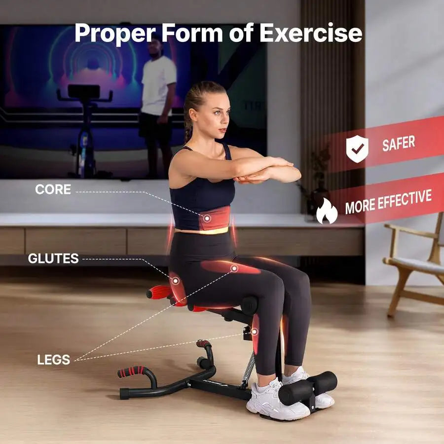 Adjustable Deep Squat Machine for Glutes Core and Leg Workouts