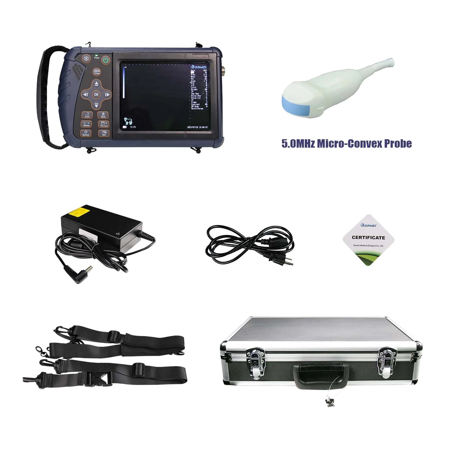 DAWEI Portable Veterinary Ultrasound Scanner for Farm Animals Pregnancy Testing