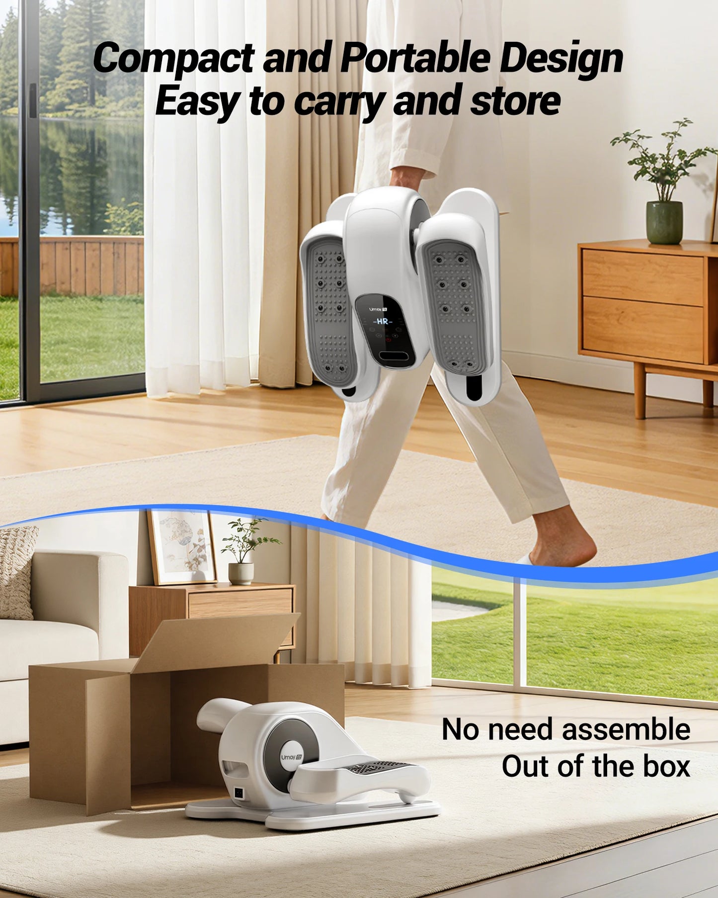 Umay Compact Under Desk Electric Elliptical Leg Exerciser