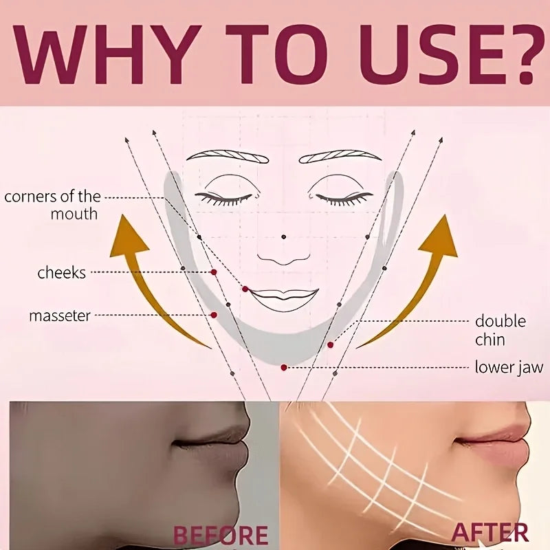 V Shaped Chin Strap Mask For Snug Facial Contour Lift
