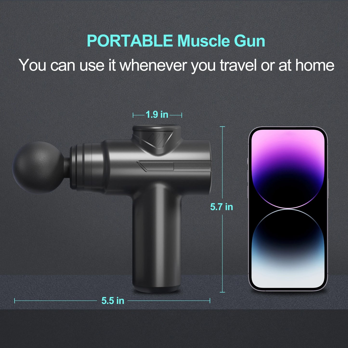 Leercon Portable Massage Gun Deep Tissue Body Fascial Massager