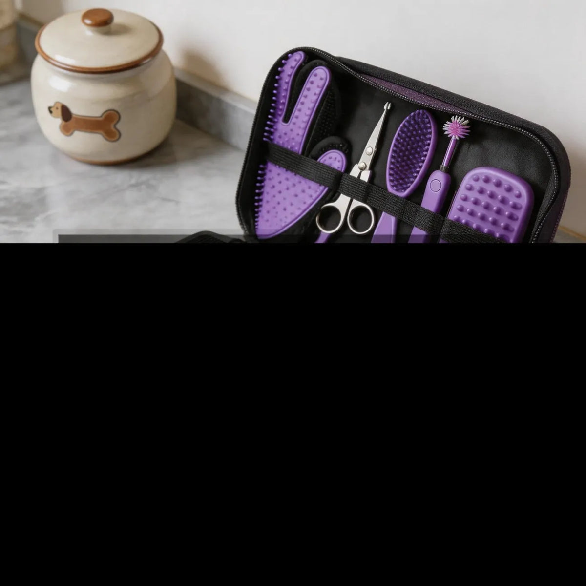 Set Pet Cleaning Grooming Tool Comb Dog Push-Button Nail Clipper File for Picnic BBQ