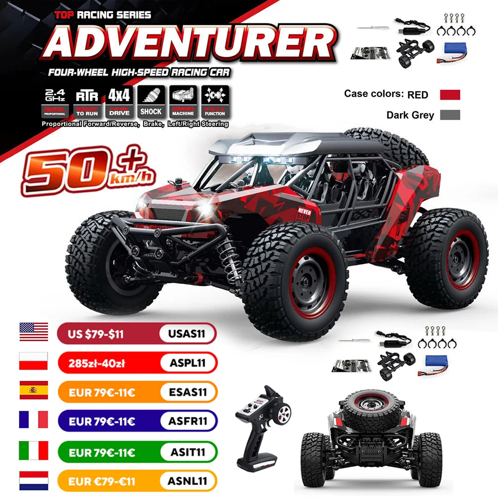 WLtoys 16106 1to16 50KMH 4WD RC Car With LED Remote