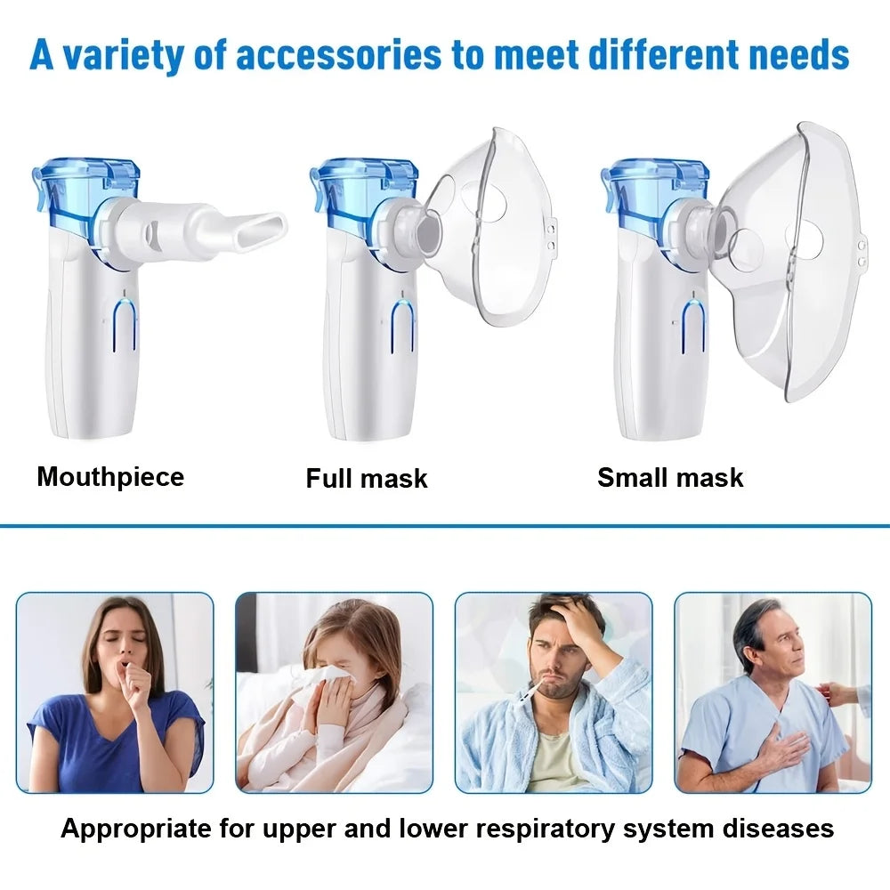 Handheld Mesh Nebulizer Portable Dual Mode Self Cleaning For Adults