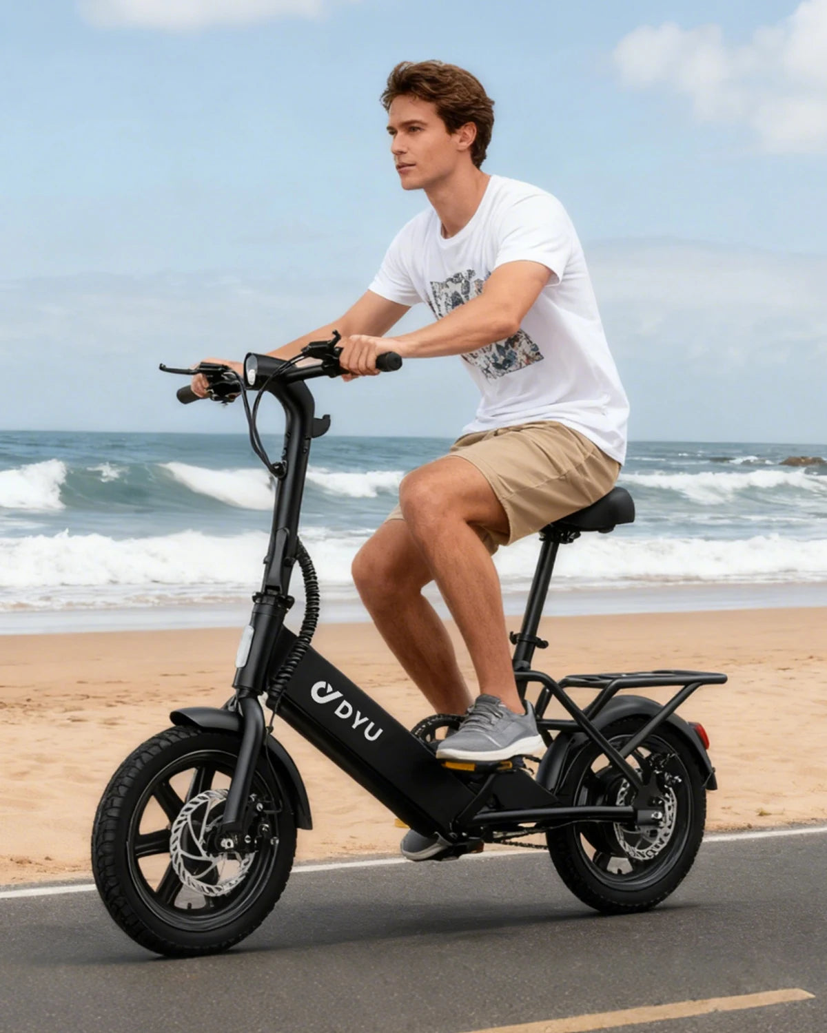 DYU C3 Folding Electric Bicycle 500W Peak Motor 280Wh Battery