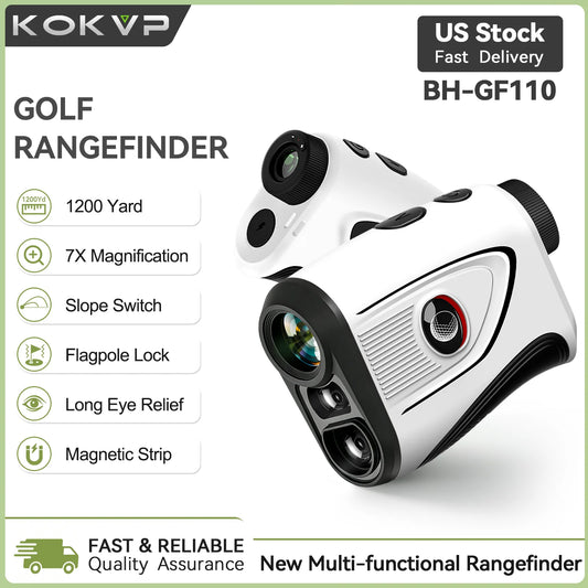 KOKVP 7X Golf Rangefinder With Slope Compensation And Flag Lock