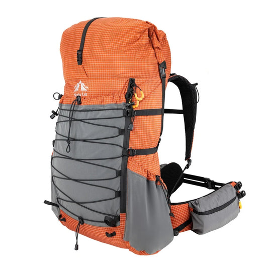 Night Cat Roll Top Waterproof Hiking Backpack With Rain Cover