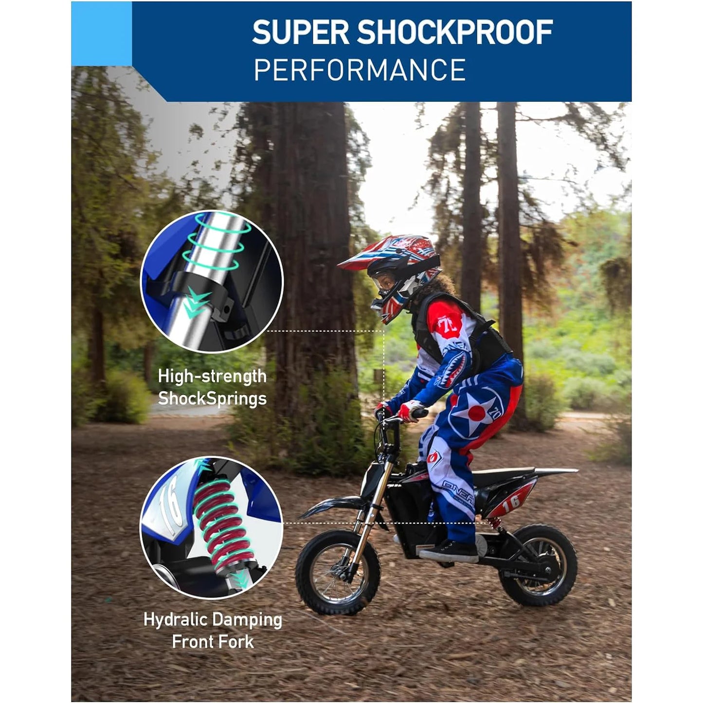Hiboy Kids Electric Motorcycle With 36V Motor And Long Battery