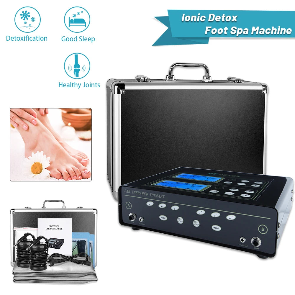 Dual Ionic Foot Bath And Infrared Waist Heating Detox Device