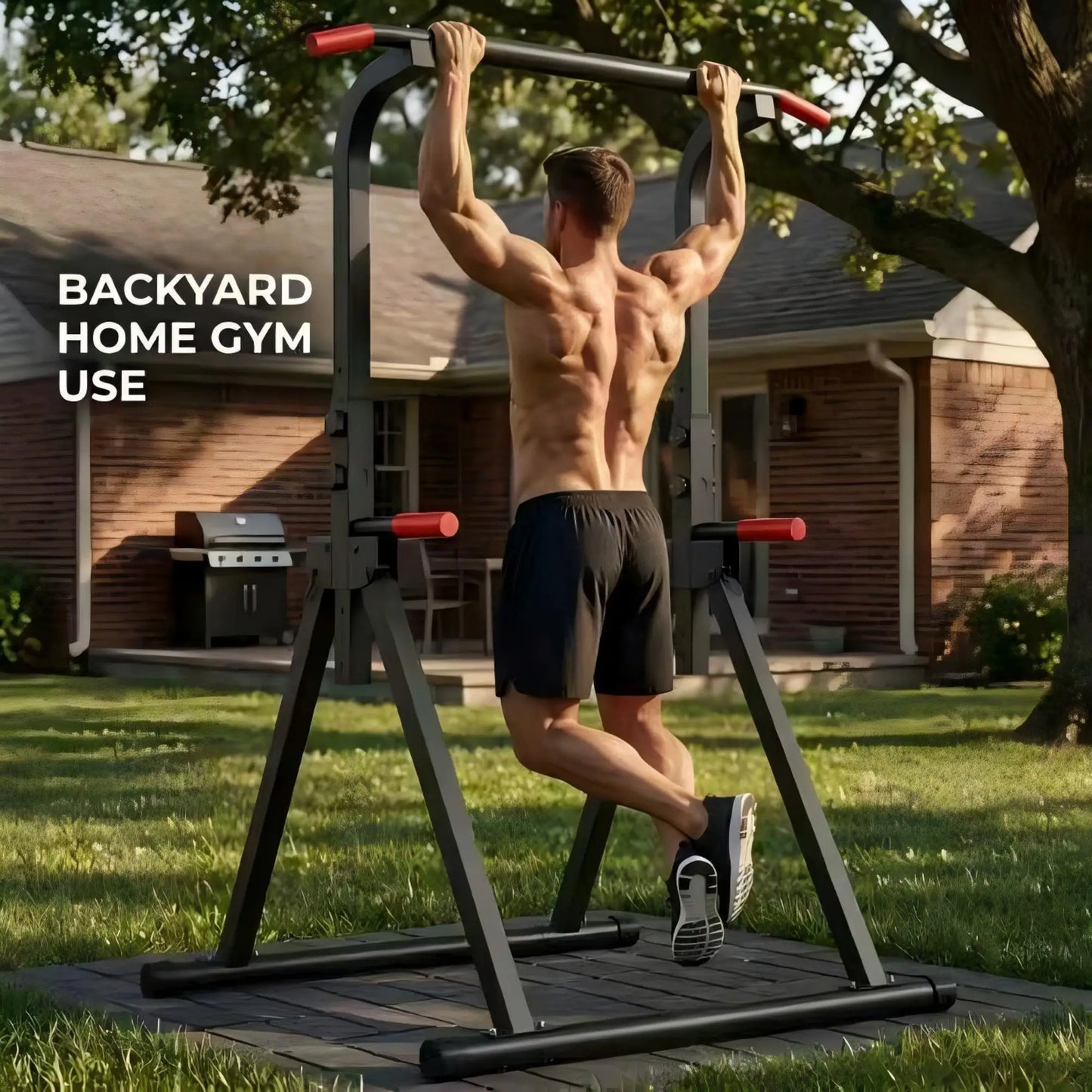 Foldable Power Tower Pull Up Bar For Home Strength Training