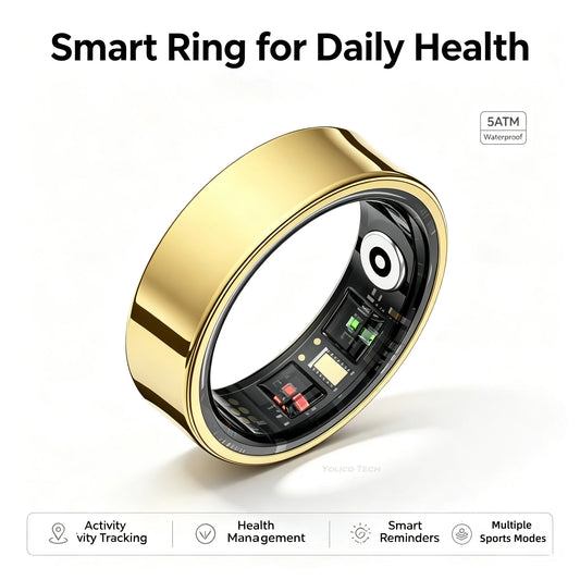 Health Ring for Body Temperature, Heart Rate and Sleep Tracking