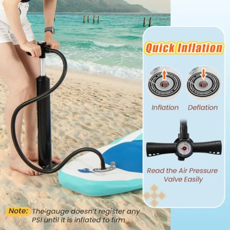 Inflatable Stand Up Paddle Board Ultra Stable Lightweight With Full Accessory Pack For Outdoor Water Sports Enthusiasts