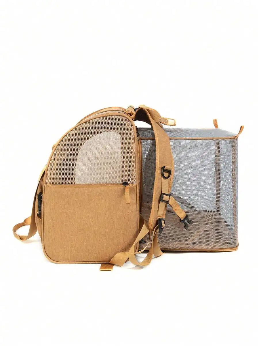 Pet bag, cat bag, portable pet carrier, pet carrier backpack, portable cat carrier - soft-sided cat carrier for medium-sized cats and small dogs up to 15 pounds, pet carrier bag