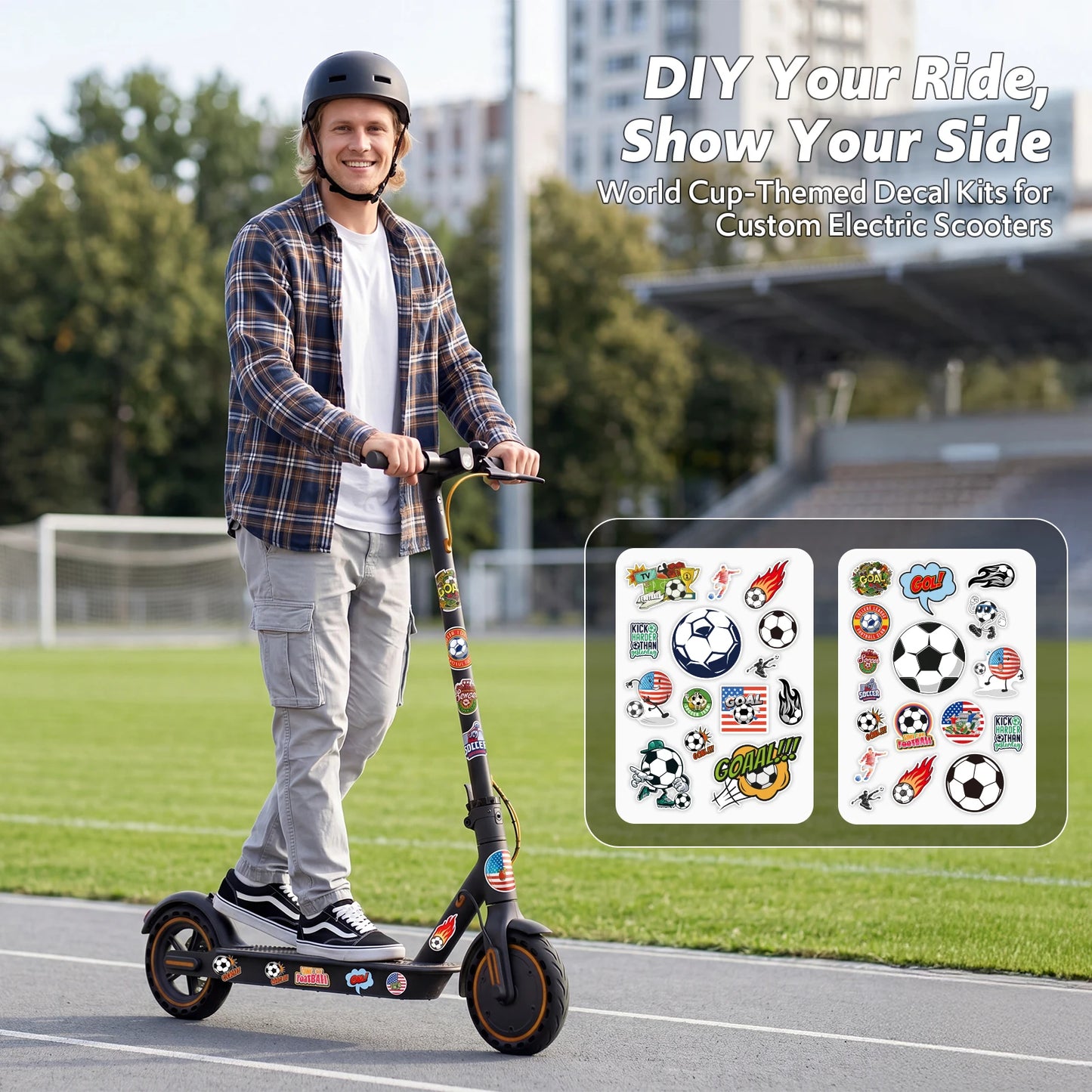 Osboo Folding Electric Scooter For Adults 19 MPH 550W With Built In Side Lights Long Range 13 To 20 Miles