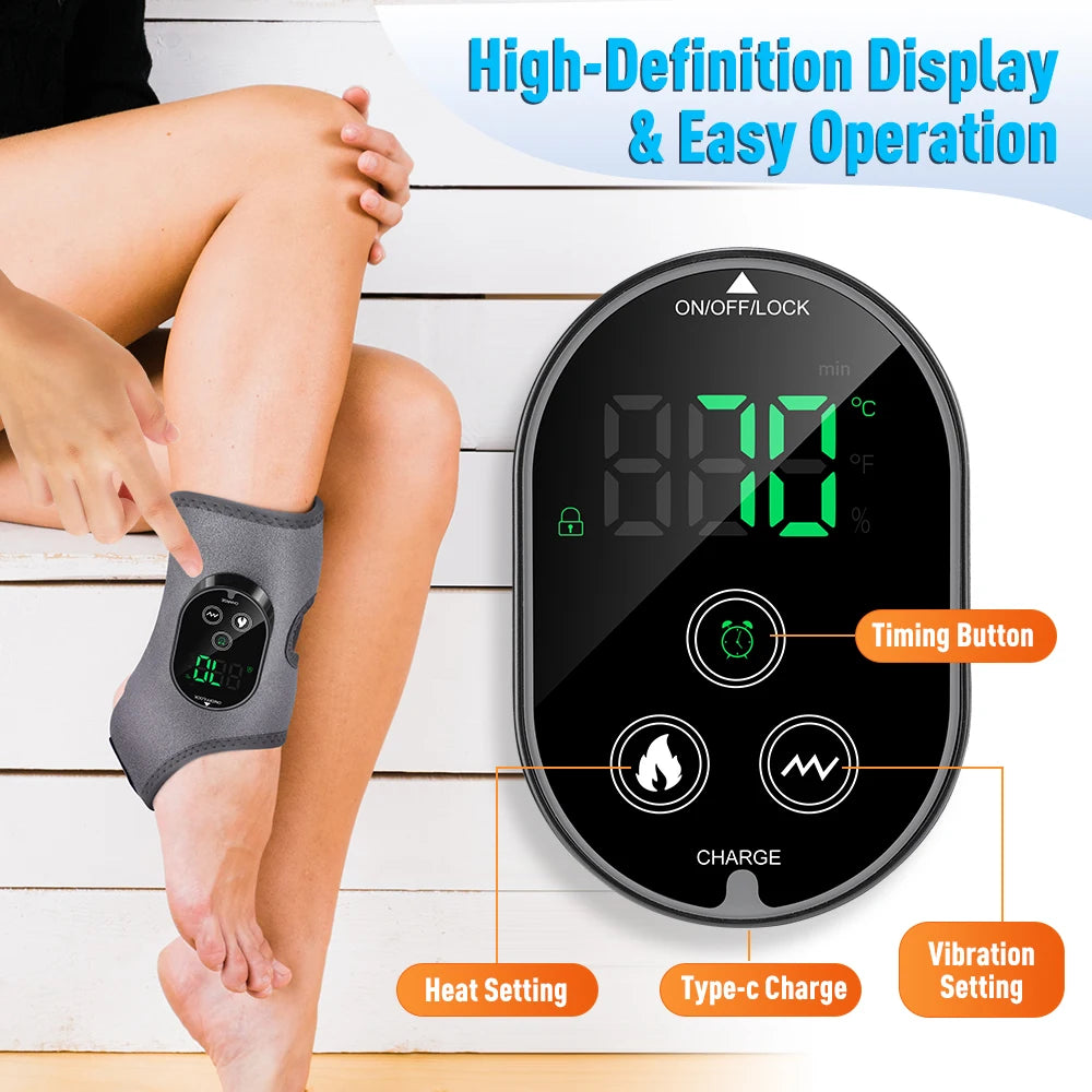 Moajaza 3 In 1 Cordless Heated Ankle Massager For Foot