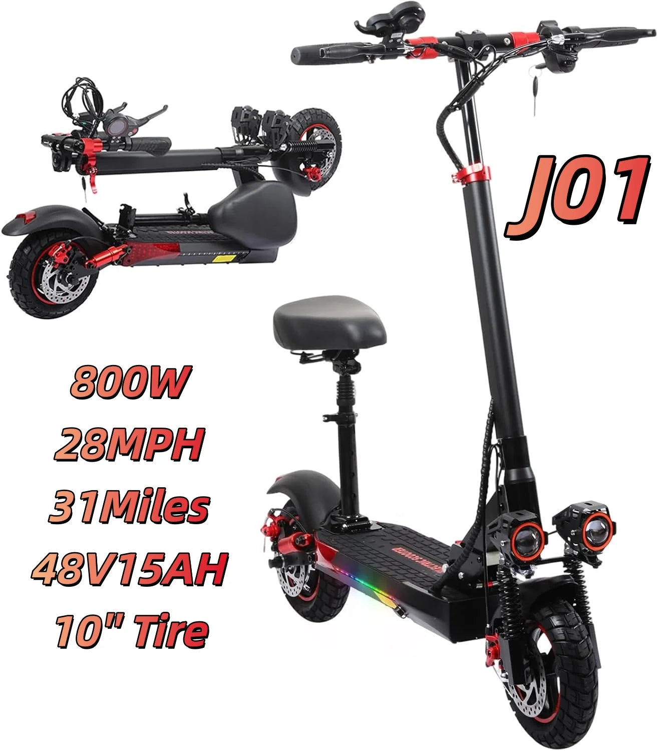 EOEOTWO 1200W Off Road Electric Scooter For Adults Long Range 30MPH 48V Foldable All Terrain Ready Tubeless 11 Inch