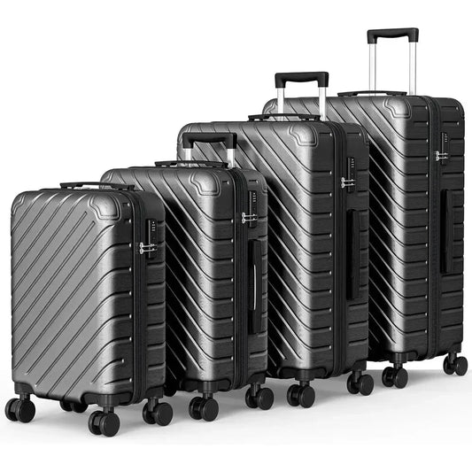 4 Piece Hardshell Spinner Luggage Set Lightweight Travel Suitcases Carry On