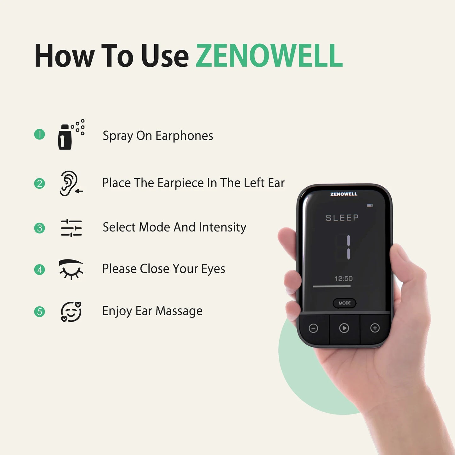 ZENOWELL Vita Vagus Nerve Stimulation For Deep Sleep And Anxiety