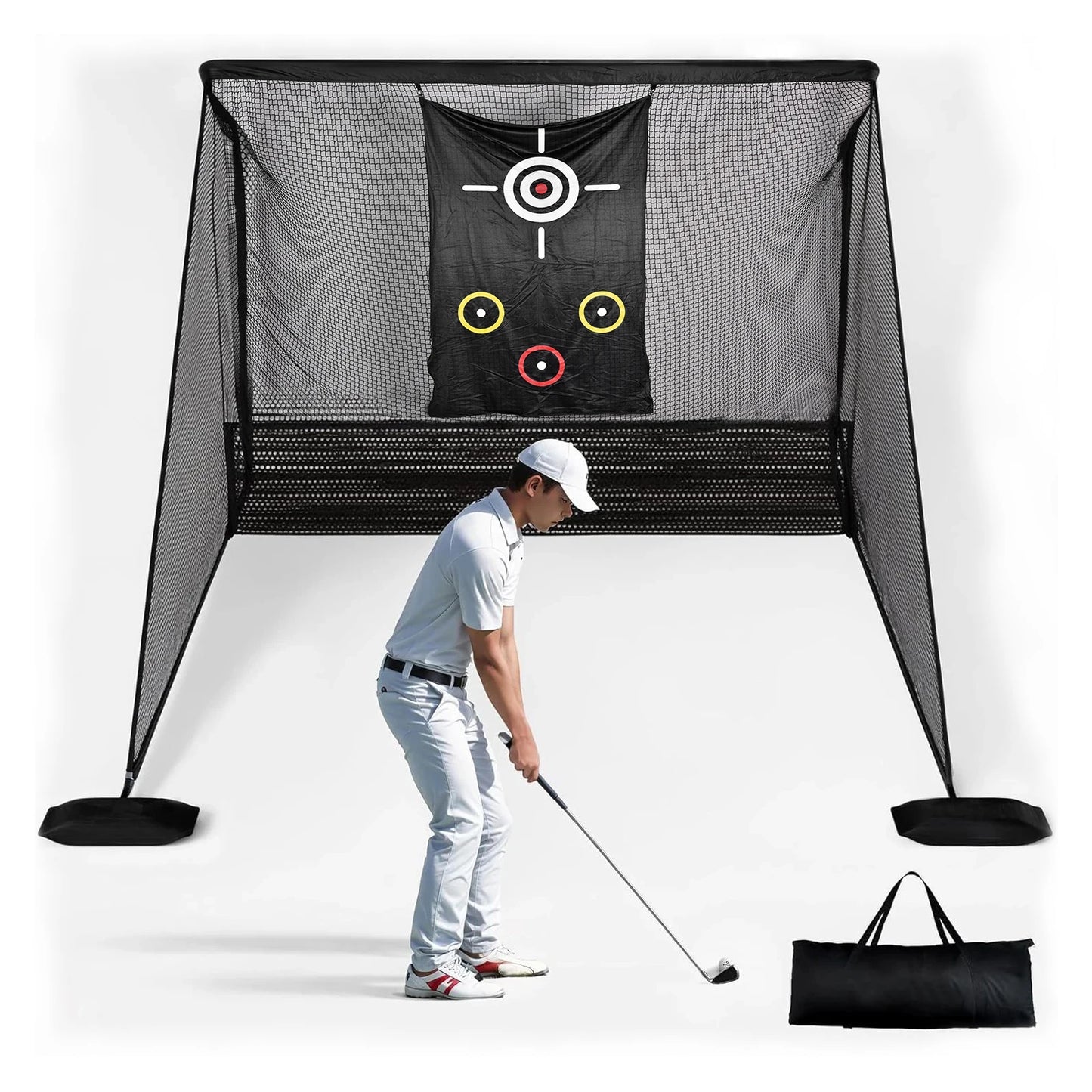 Premium Golf Hitting Net With Target Mat For Backyard Training