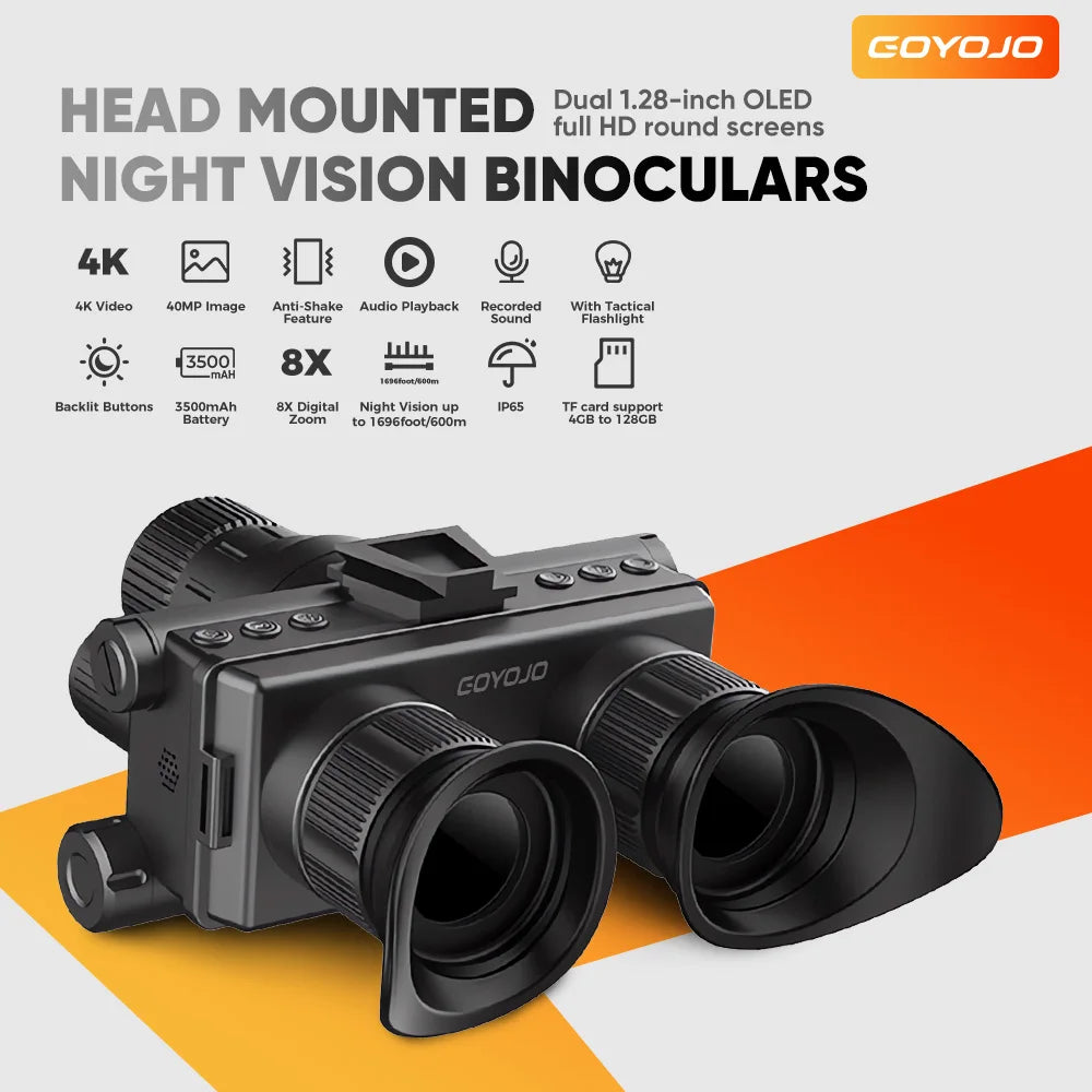Goyojo Z9157 Monocular Night Vision 4K Digital Infrared Telescope Camera