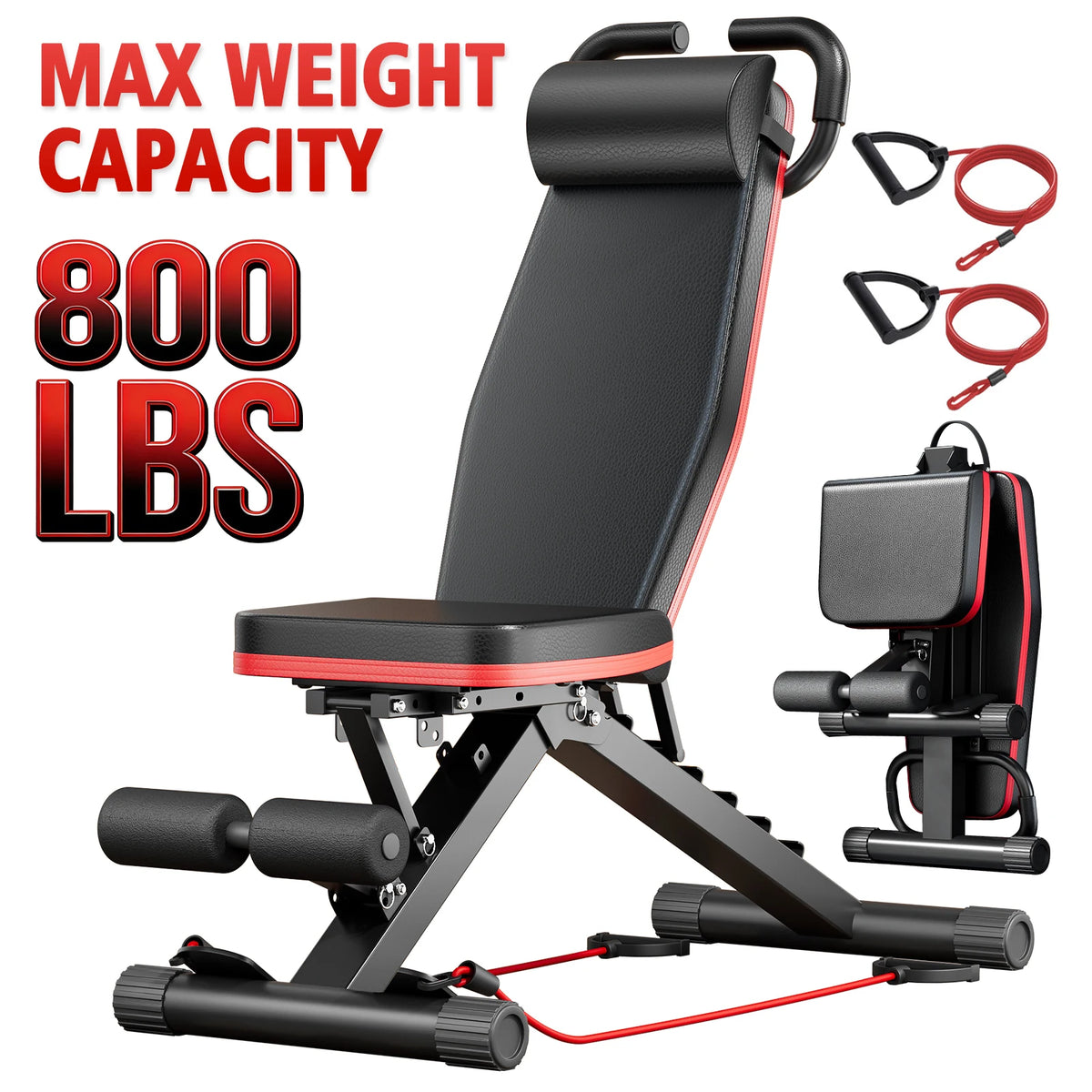 Foldable Adjustable Weight Bench for Full Body Strength Training