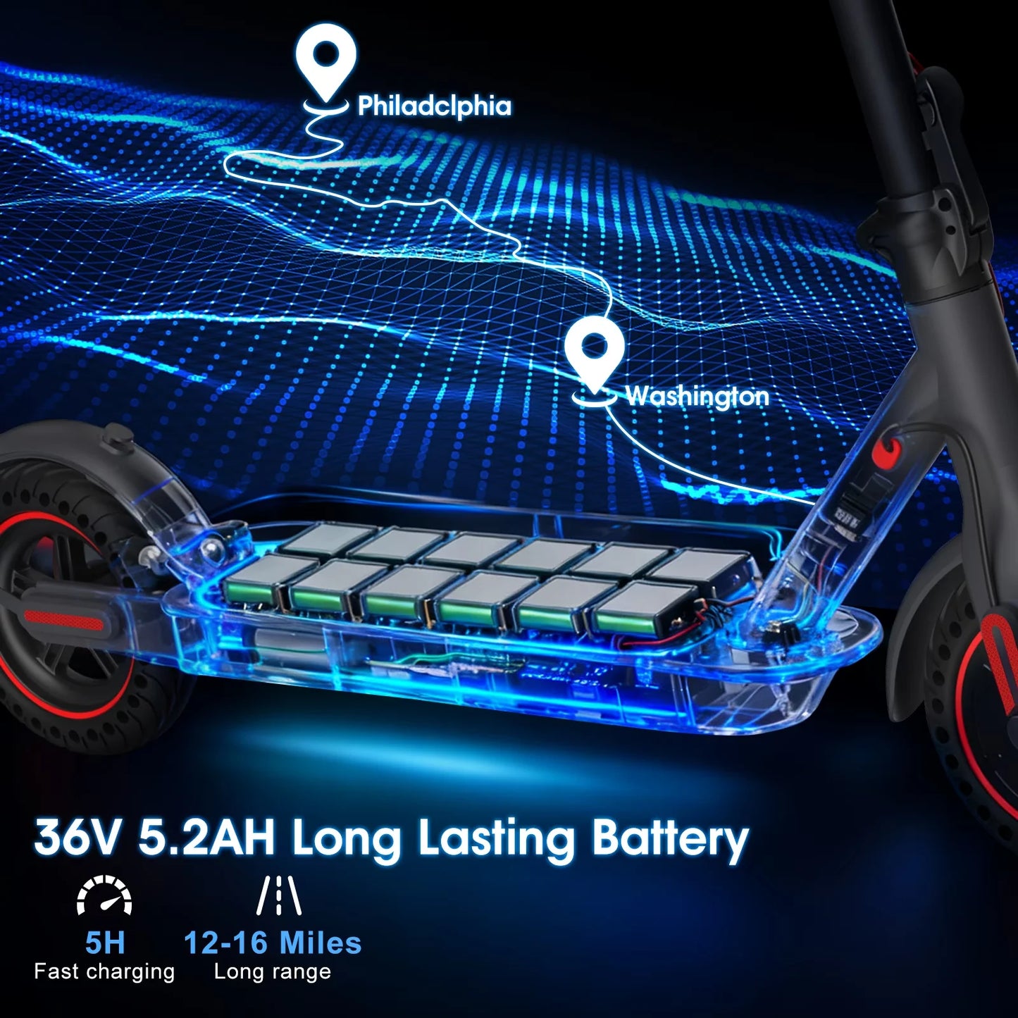 Obx 350W Electric Scooter Foldable 21 Mile Range
