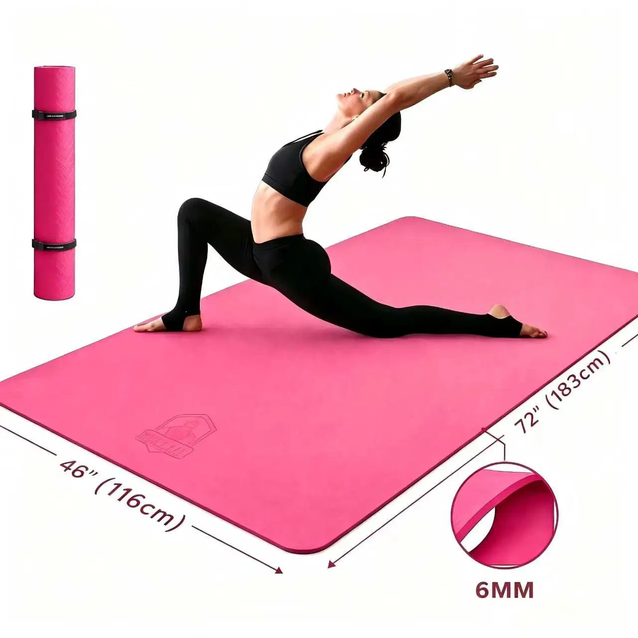 HAPBEAR TPE Double Sided Non Slip Yoga Exercise Mat
