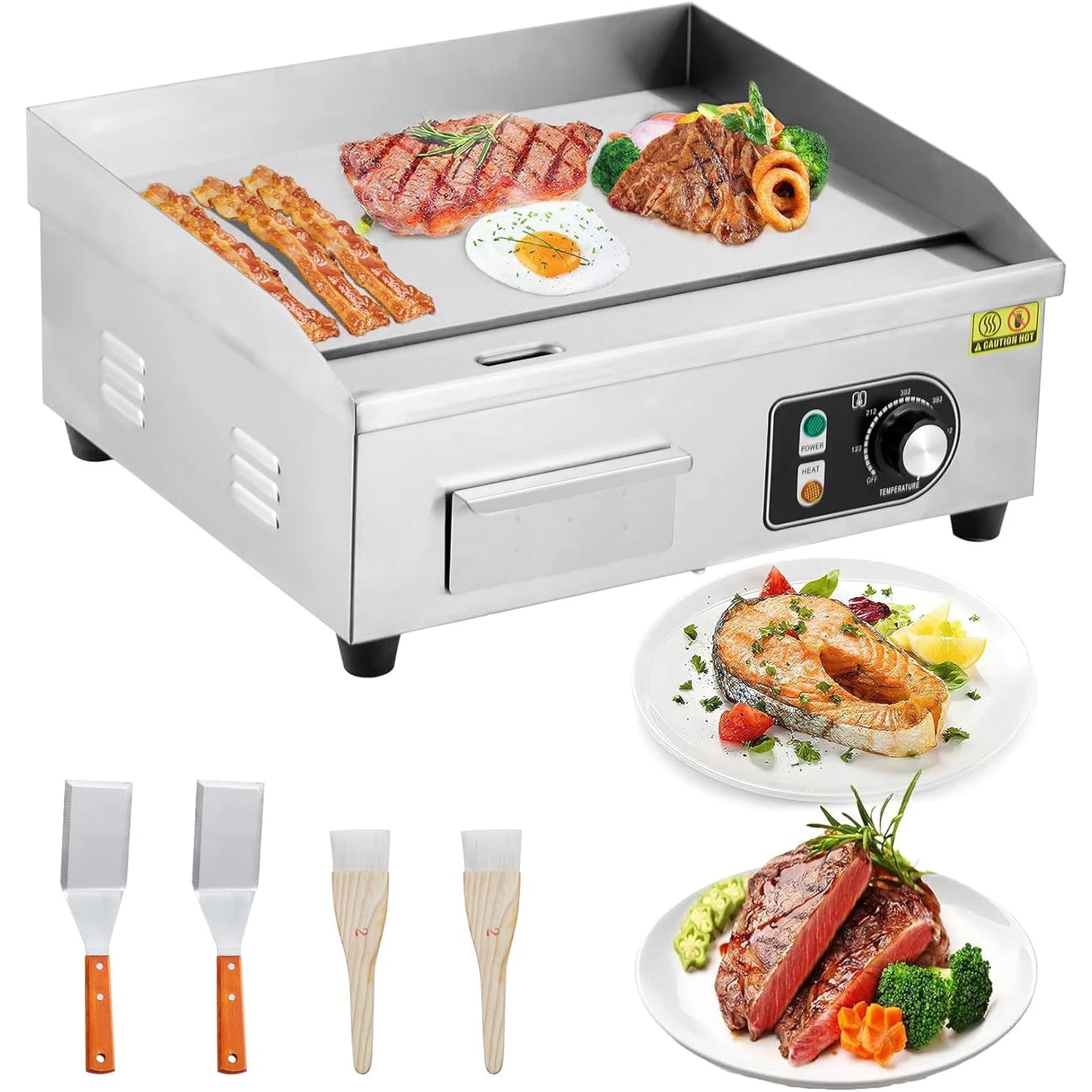 HiMISS Electric Griddle With Adjustable Temperature 122 to 572F