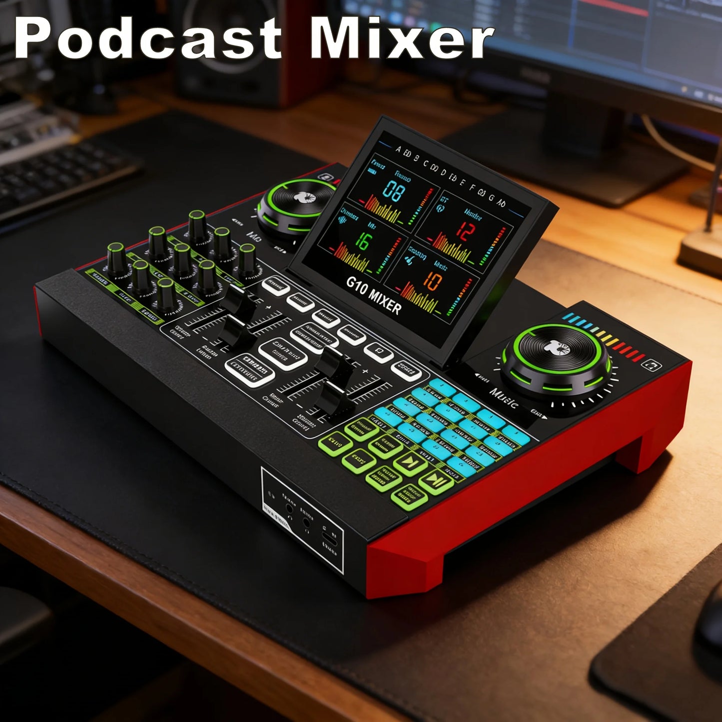 Tenlamp G10 Audio Mixer With Voice Changer For PC Streaming