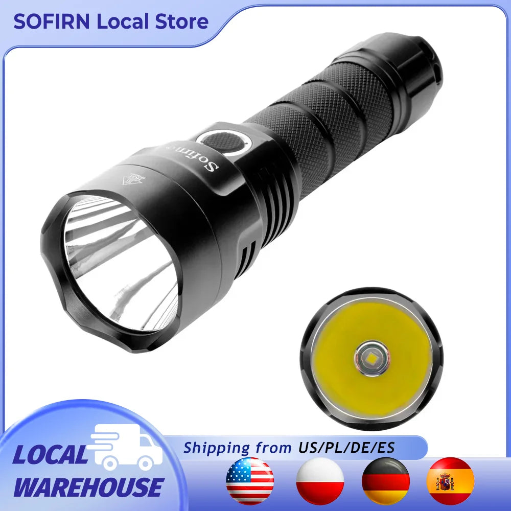 Sofirn C8G SST40 Powerful LED Flashlight 21700 Power Indicator Lantern