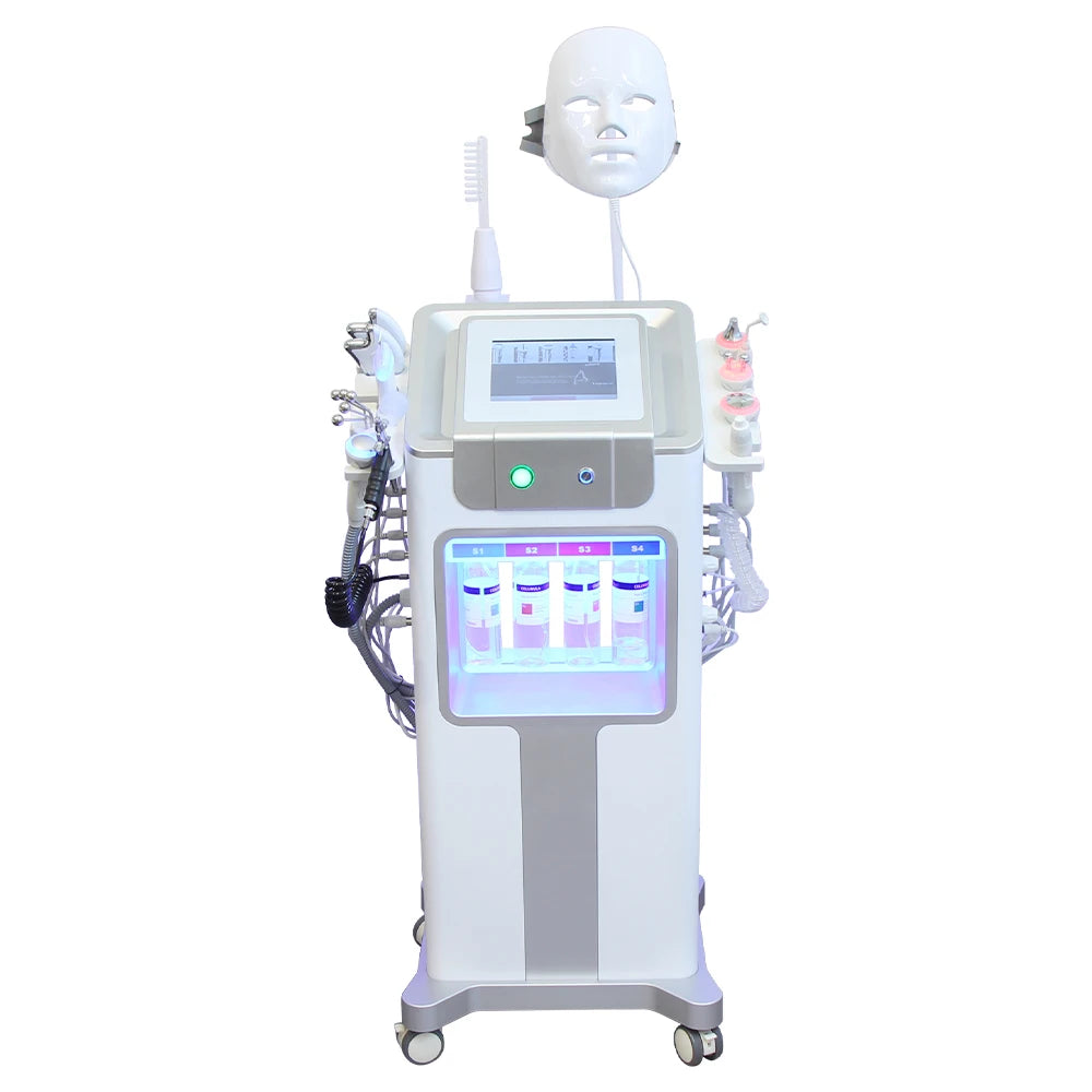YUET WIN 12 In 1 Aqua Peeling Oxygen Facial Machine For Home Skin Care Cleansing Bubble Therapy