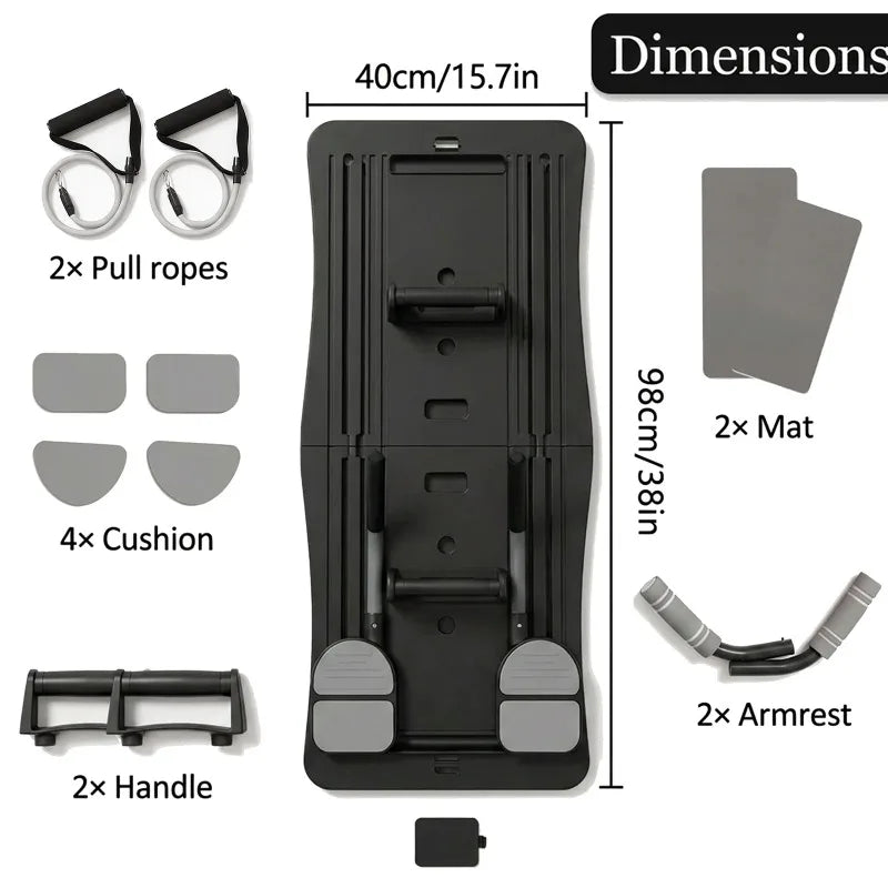 Foldable Ab Workout Board With Resistance Bands For Abs Training