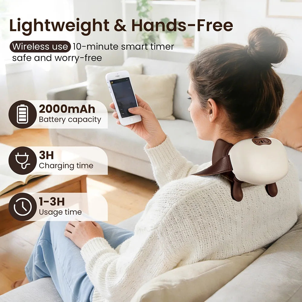 Iebilif 4D Neck Massager Featuring Shiatsu Deep Tissue Relief