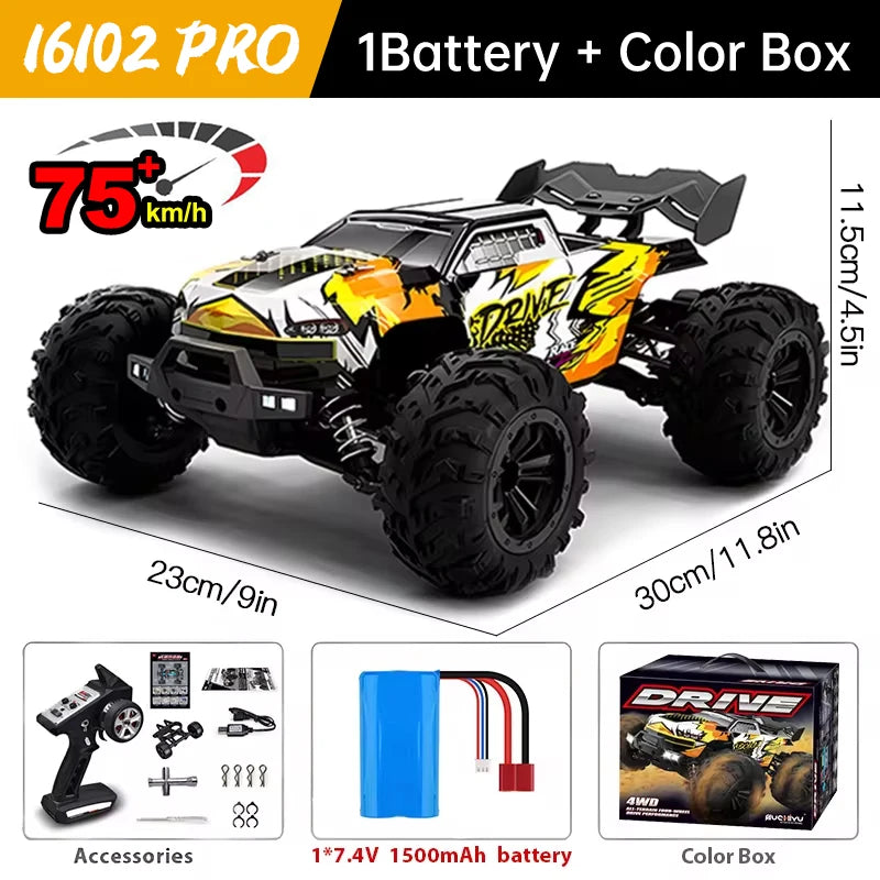 WLtoys 16101 Pro 116 Scale High Speed 4WD RC Car With LED Light