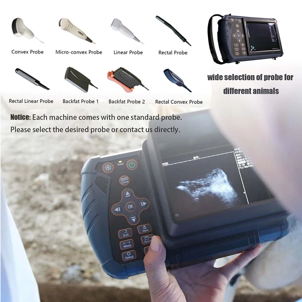 DAWEI Portable Veterinary Ultrasound Scanner for Farm Animals Pregnancy Testing