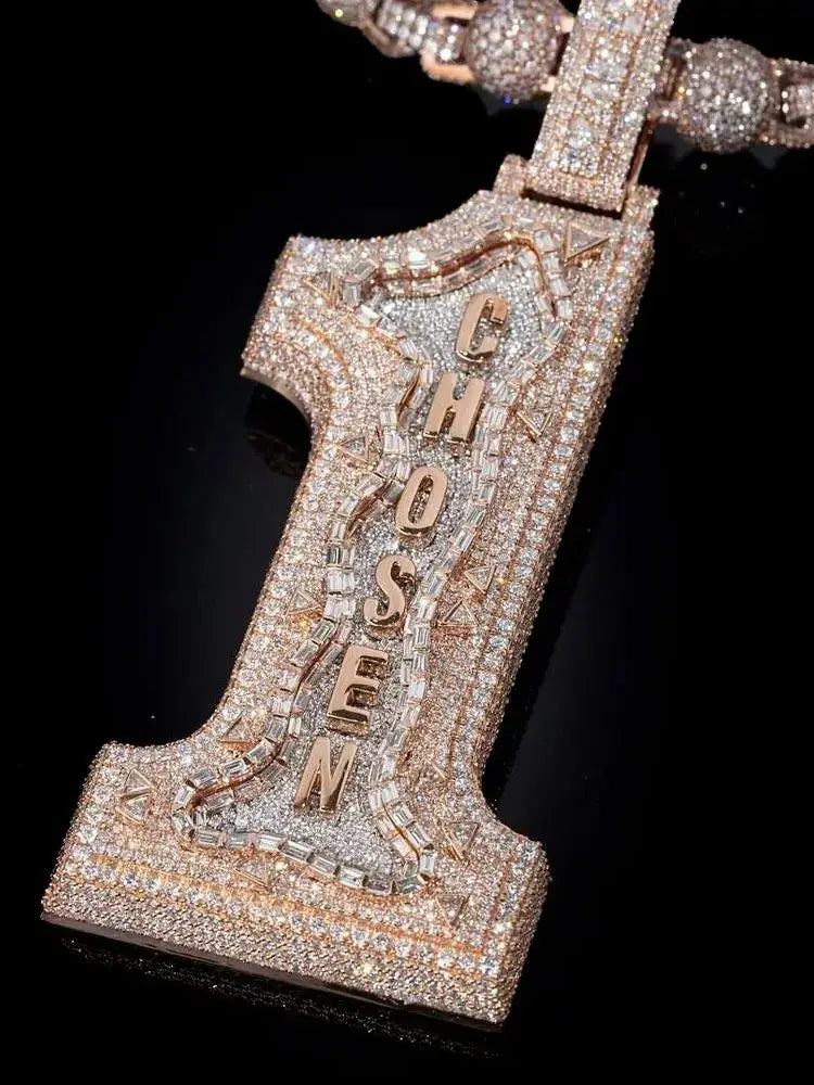 Lyee Cyee Iced Out Chosen Pendant Necklace With Zircon Men