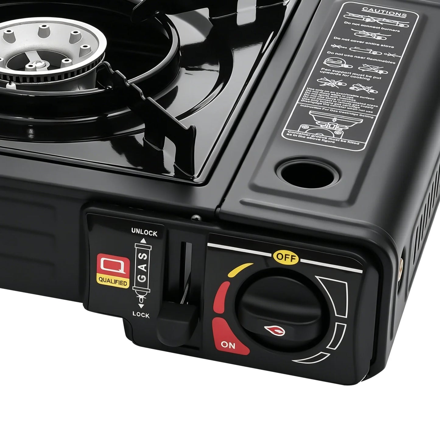 Dual Burner Portable Camping Gas Stove Featuring Protective Carry Bag
