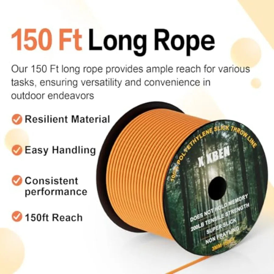 XBEN Arborist Throw Line Kit Reflective Storage Bag for Tree Climbing