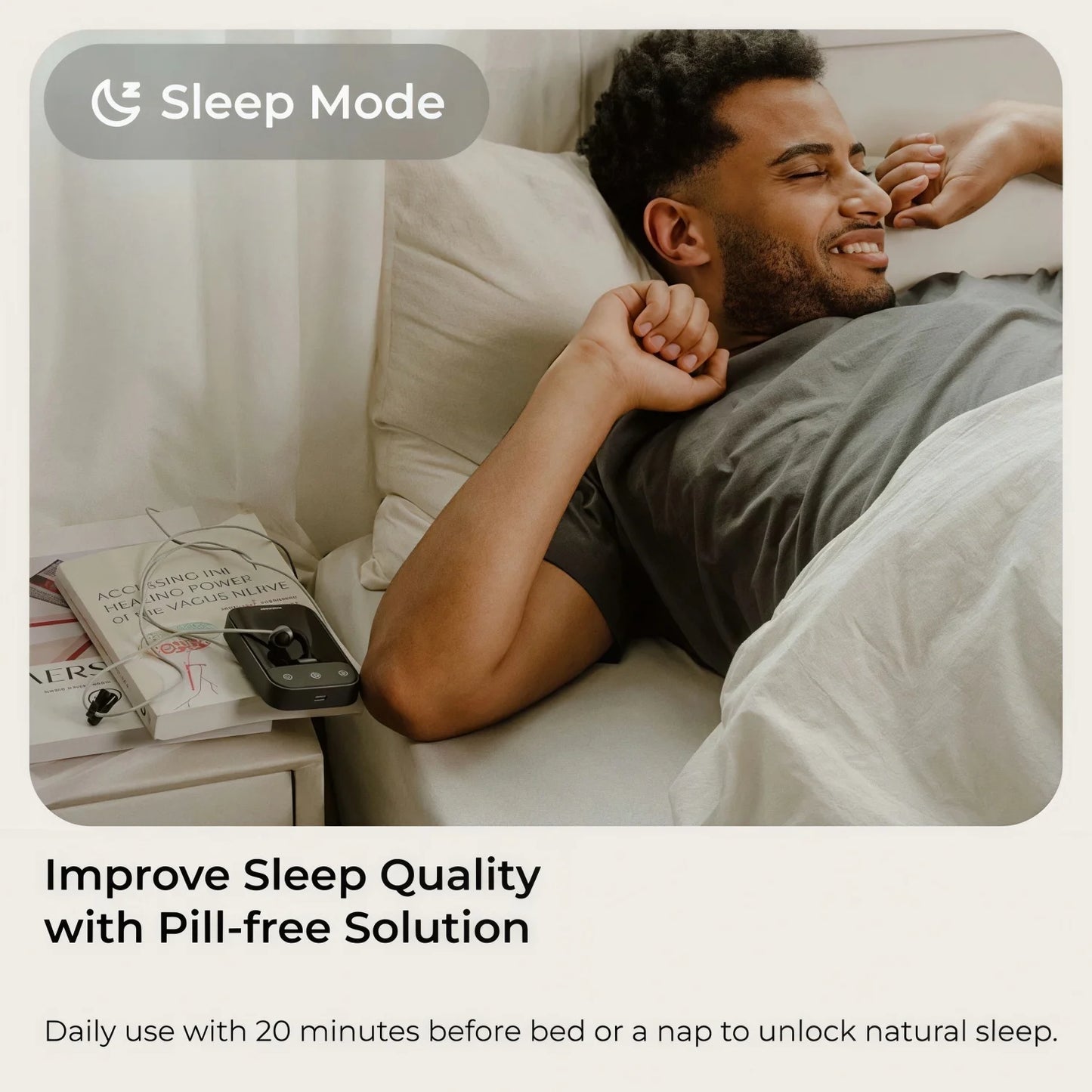 Zenowell Vita Ear Worn Vagus Nerve Stimulator For Calm Sleep