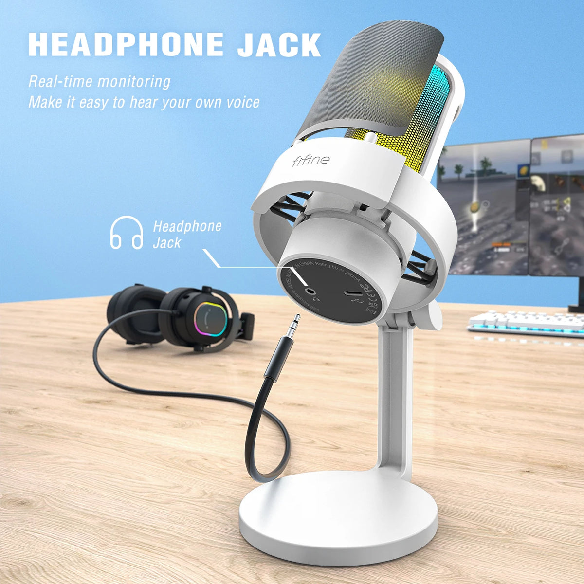 FIFINE USB Microphone for Recording and Streaming with Touch Mute