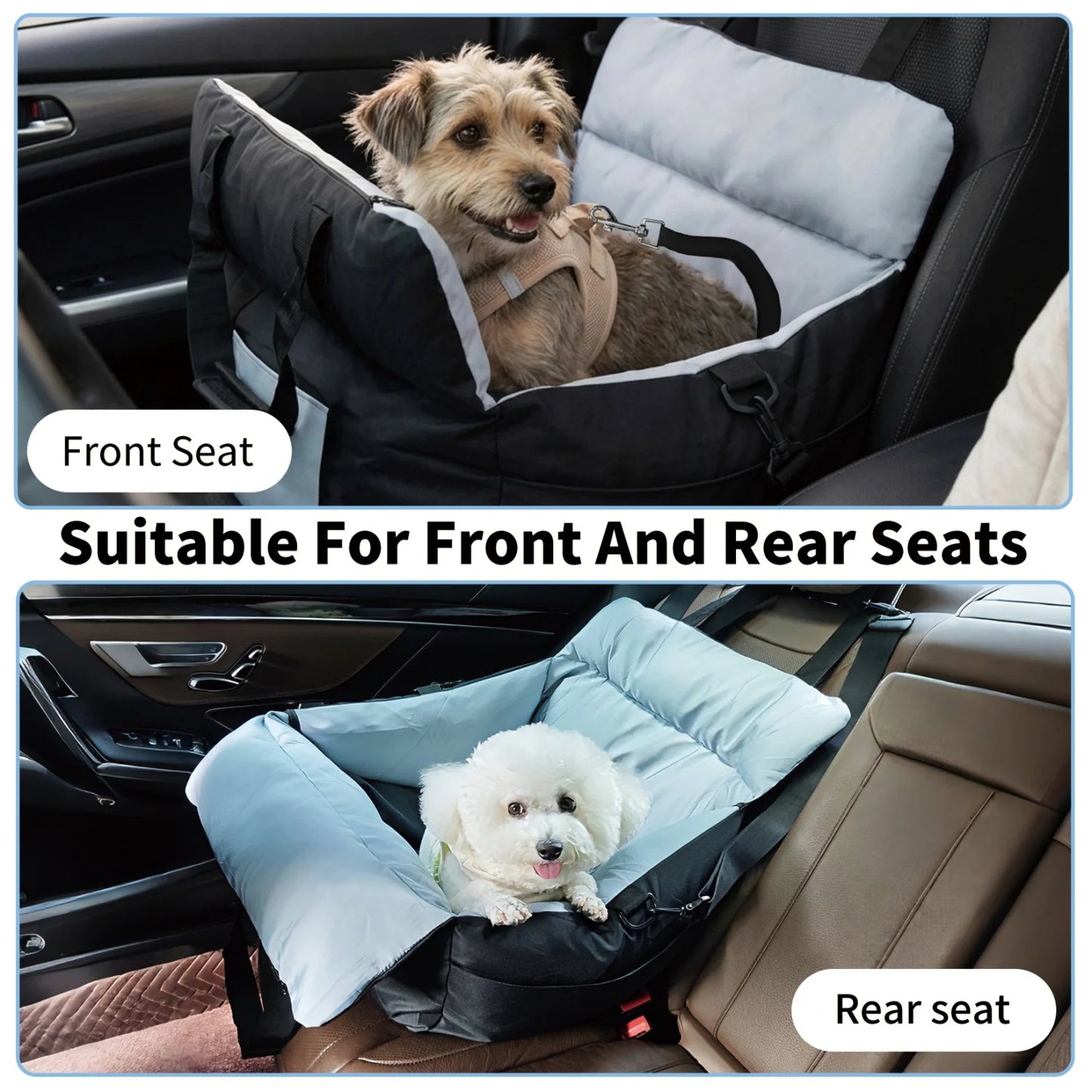 BINGOPAW Washable Dog Car Seat For Small Dogs Booster Carrier