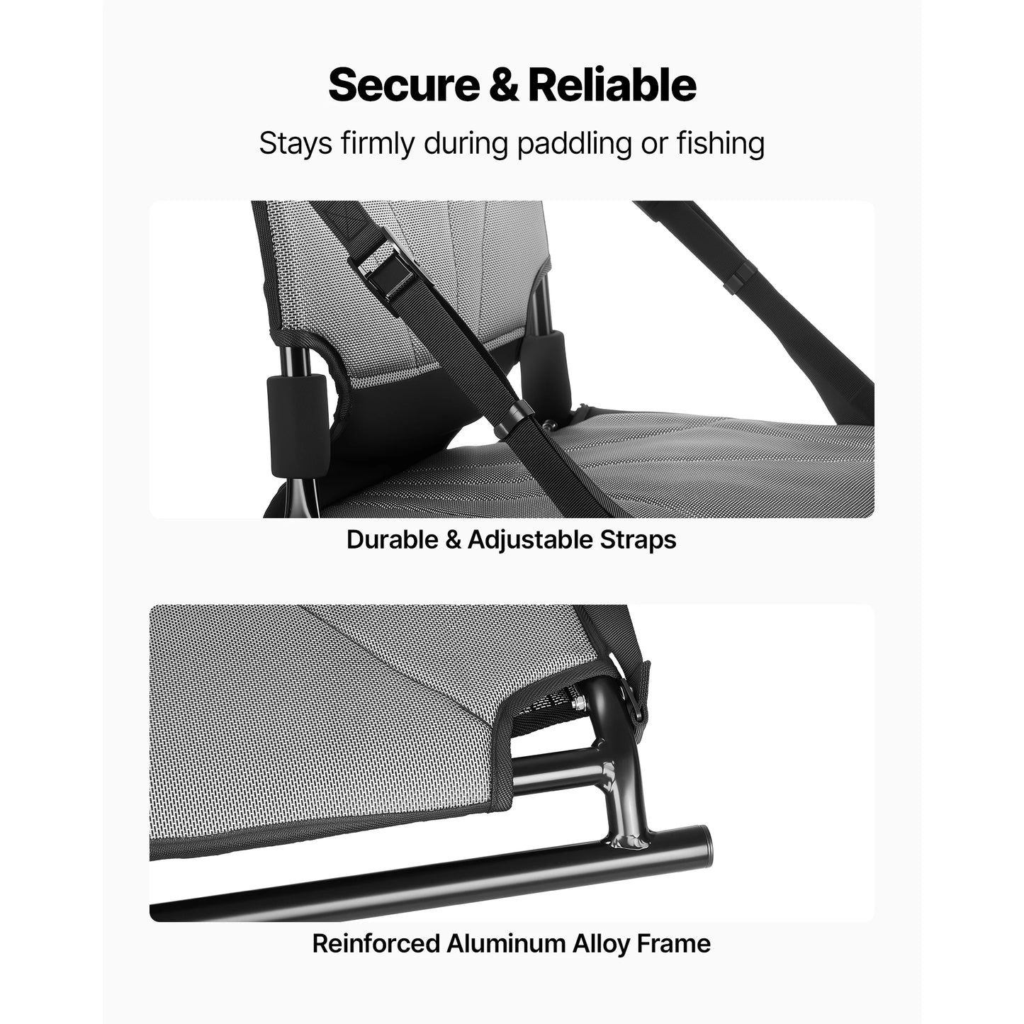 SucceBuy Adjustable Kayak Seat With Aluminum Alloy Frame