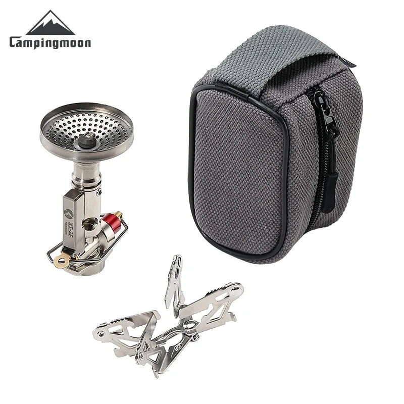 Campingmoon Portable Titanium Rocket Stove Outdoor Hiking Camping Mountaineering
