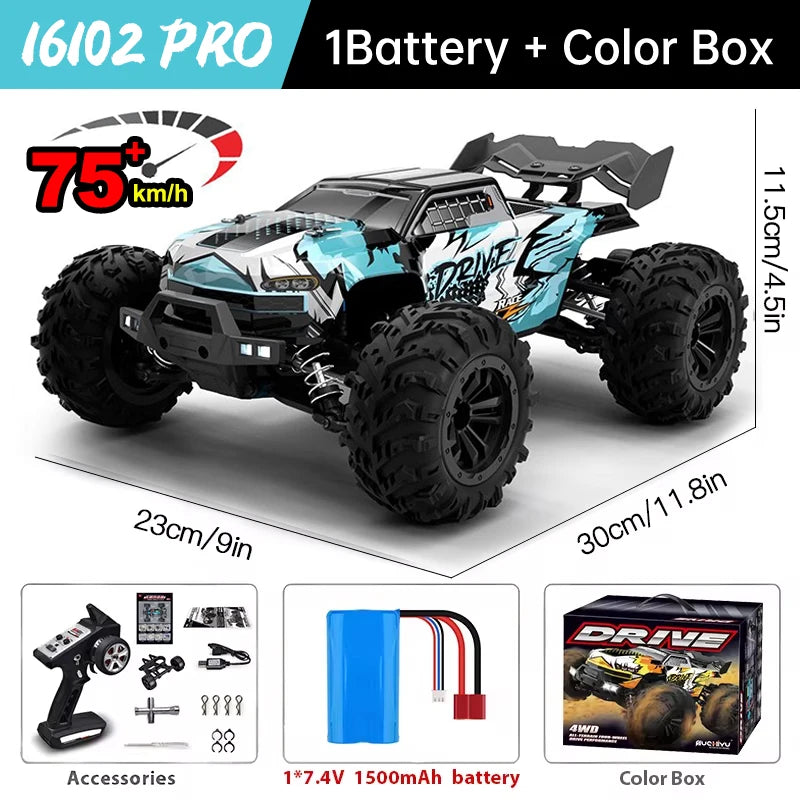 WLtoys 16101 Pro 116 Scale High Speed 4WD RC Car With LED Light