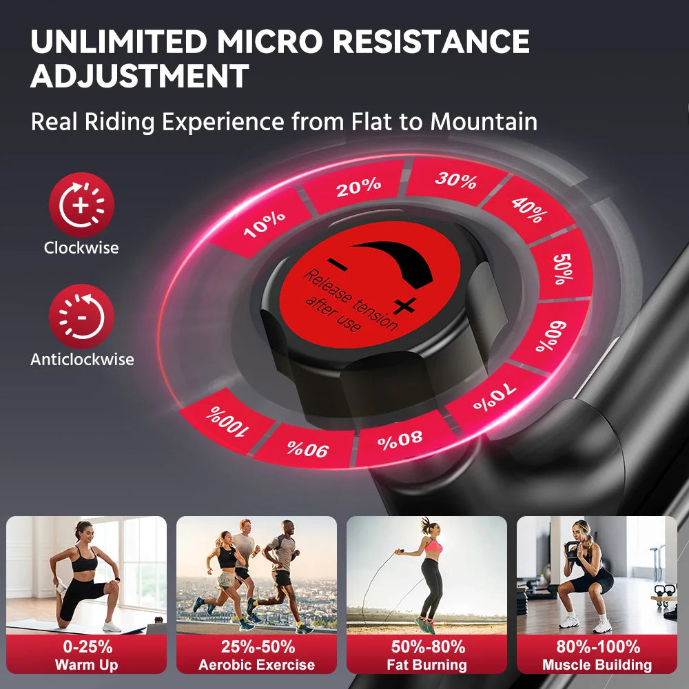 Botifly Low Noise Resistance Exercise Bike With LCD Monitor