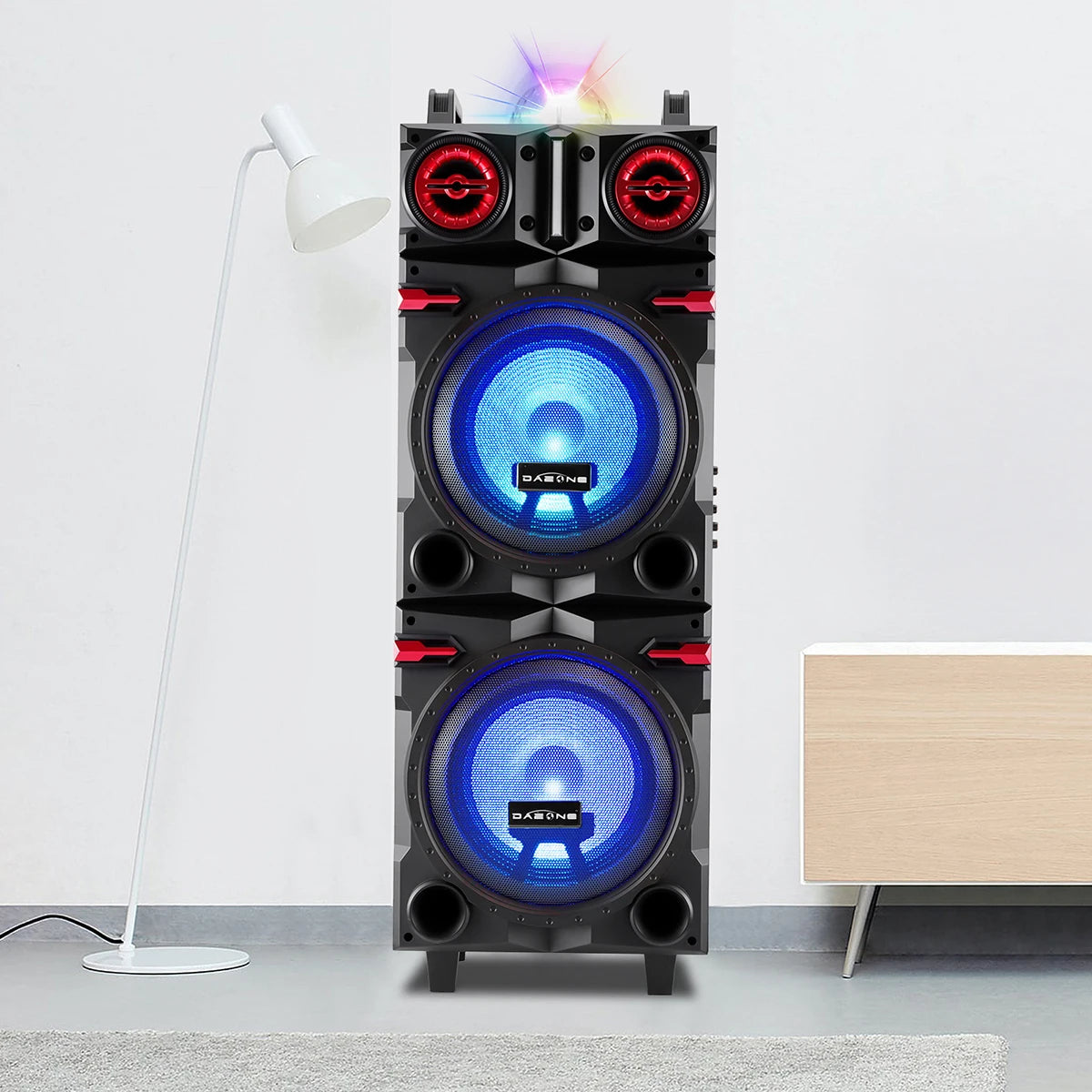 CURUK 9000W Portable Party Bluetooth Speaker USB FM TF LED